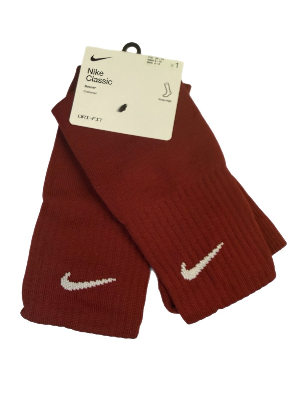 Nike Classic II Dri-FIT Soccer Socks Team Red White M NWT